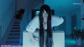 Русская порно пародия на фильм Звонок! Она вылезла из телевизора и была трахнута в ротик